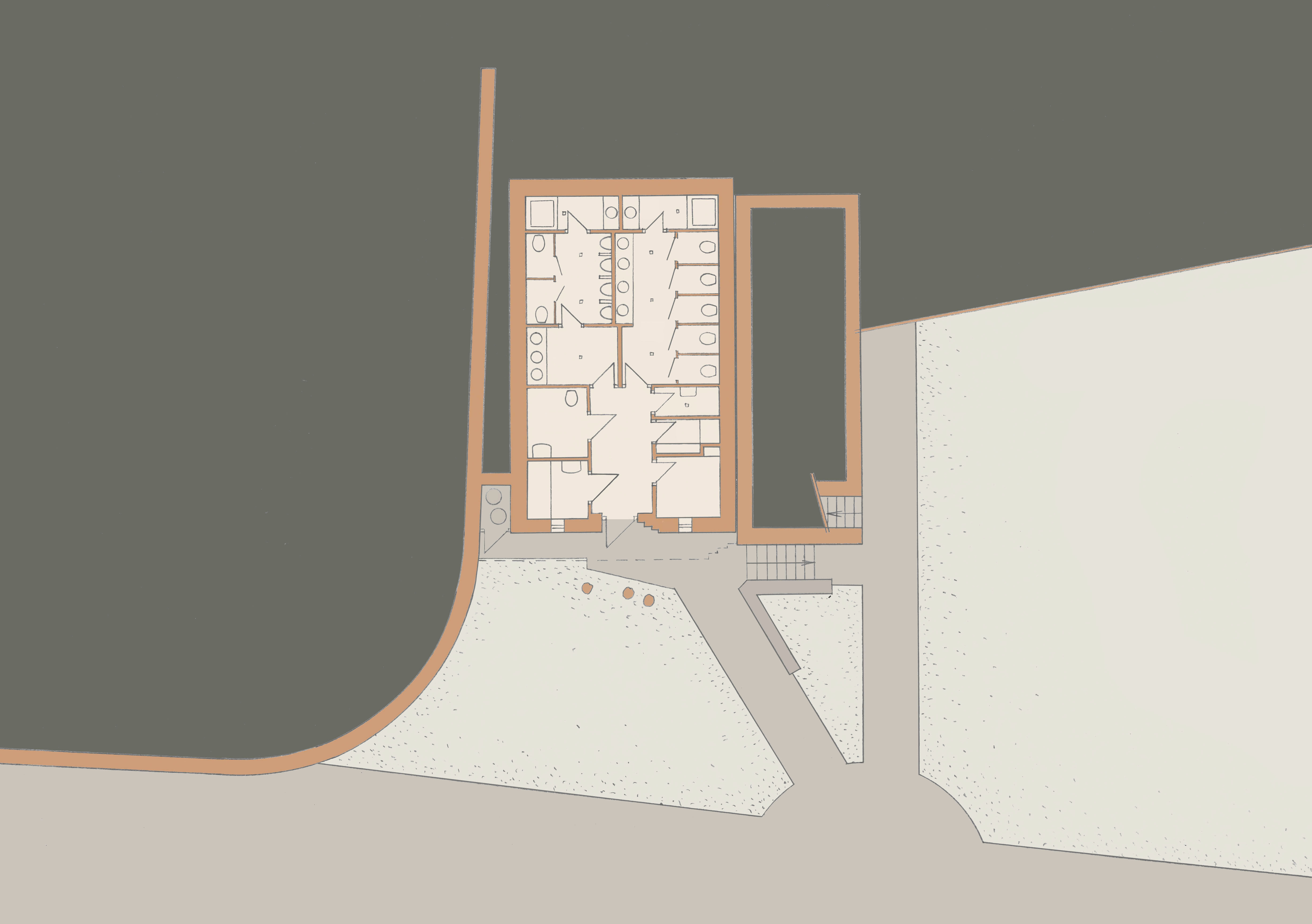 Alsó szint alaprajz