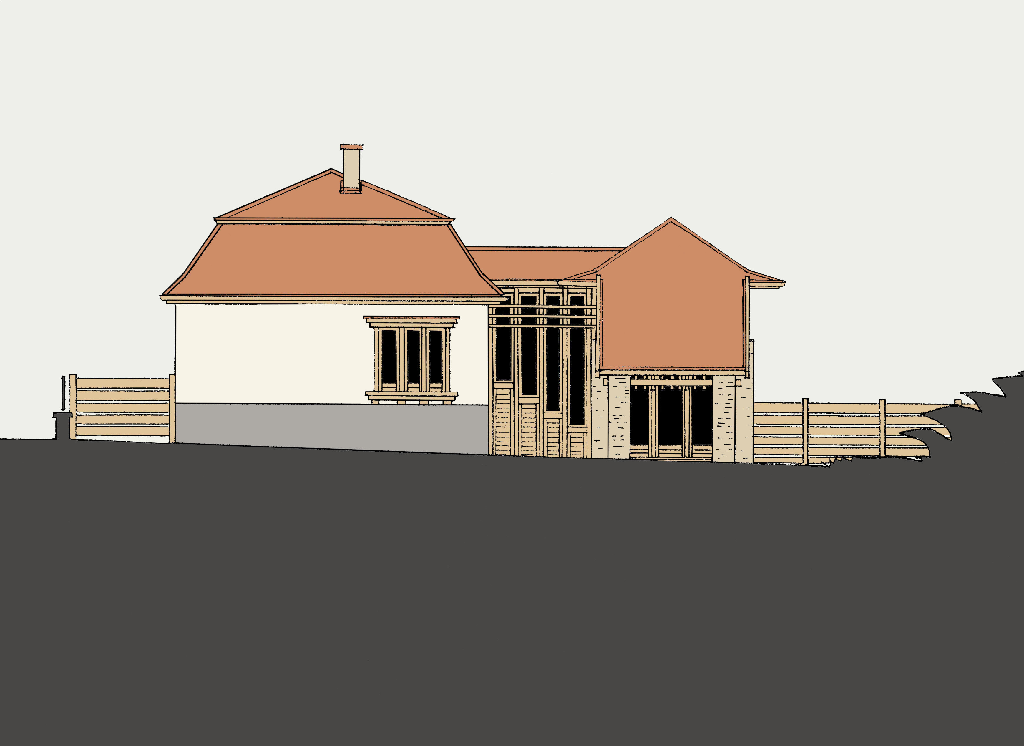 Délnyugati homlokzat