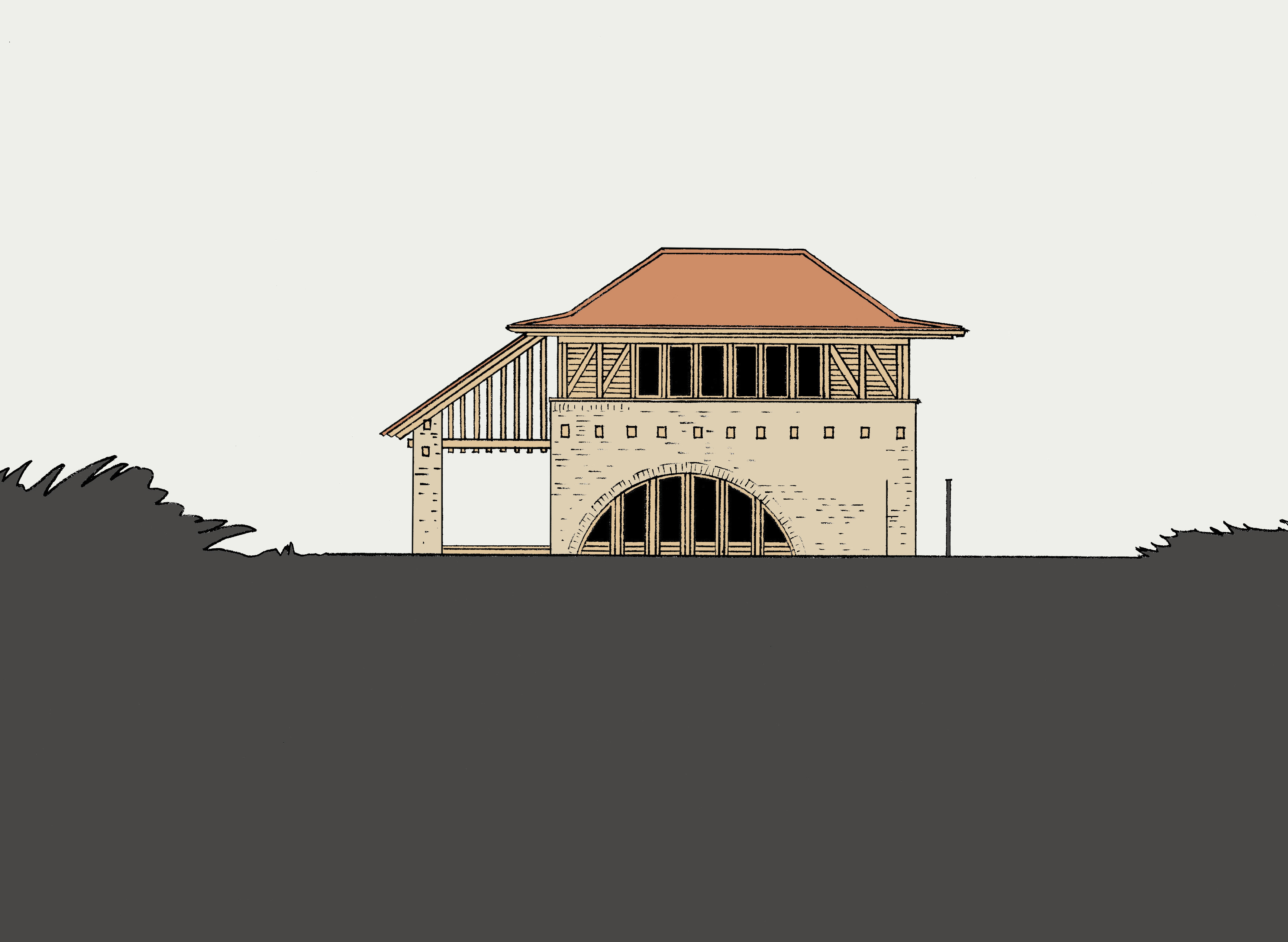 Délkeleti homlokzat