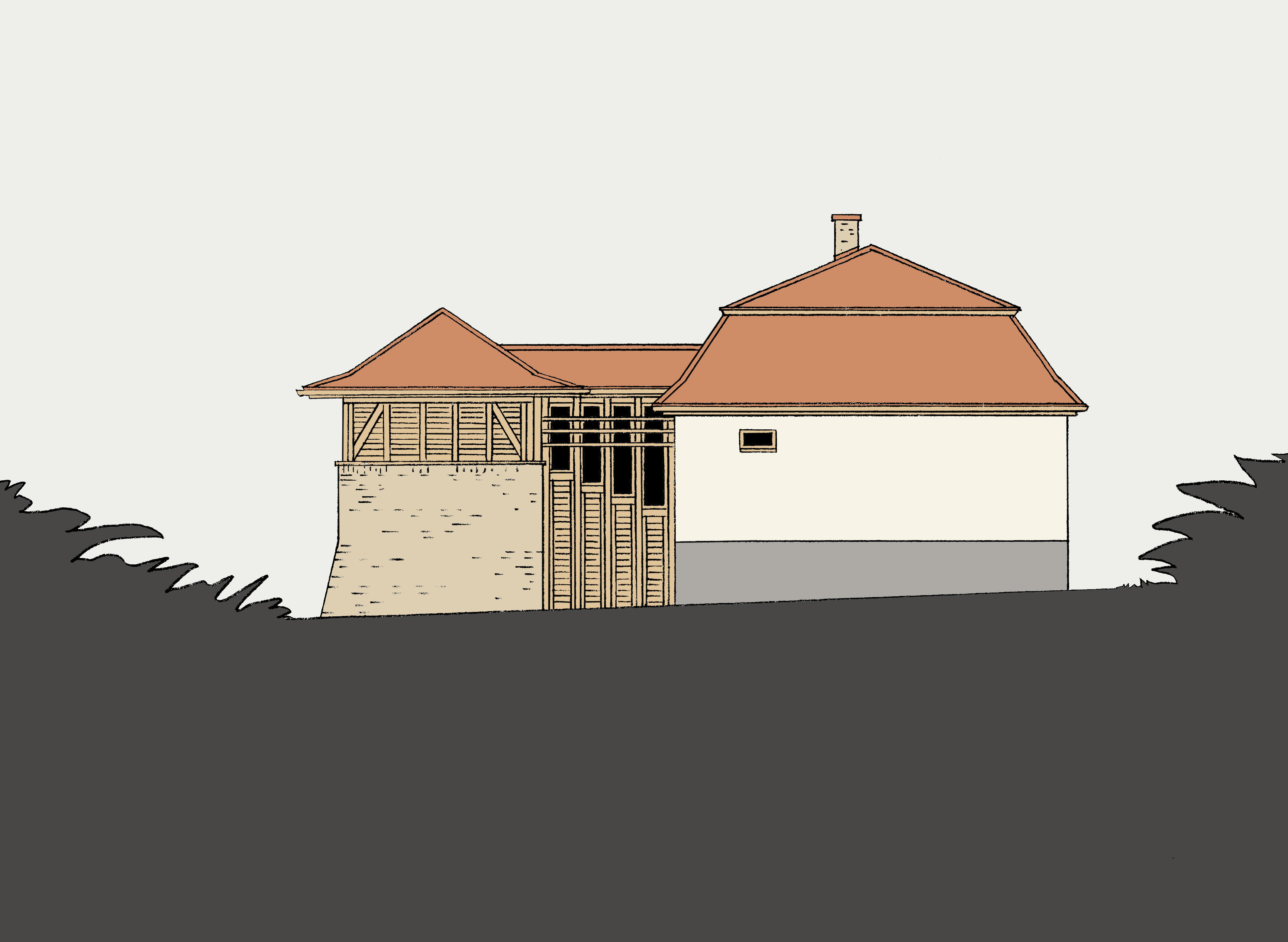 Északkelketi homlokzat