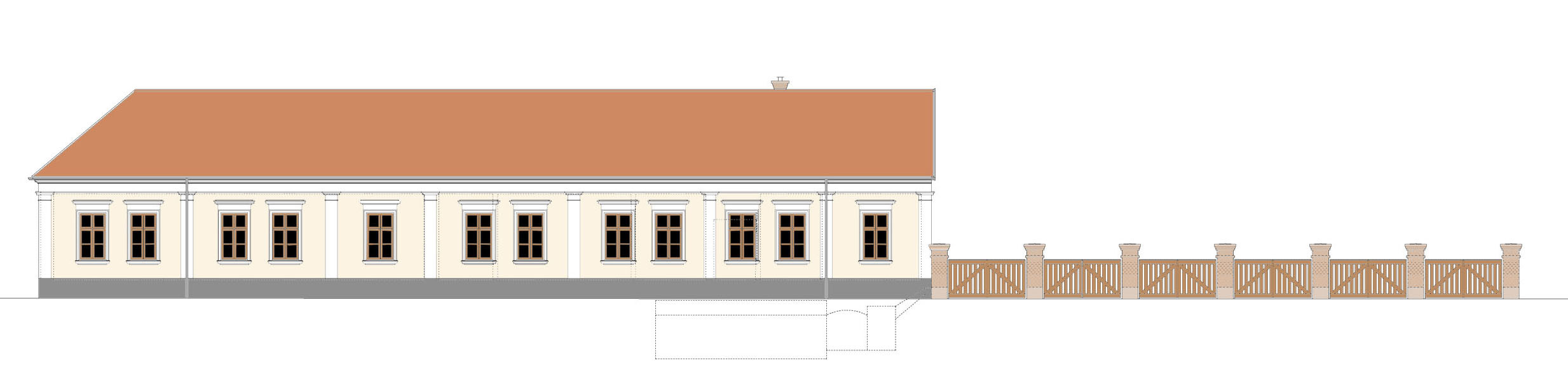 Északnyugati homlokzat