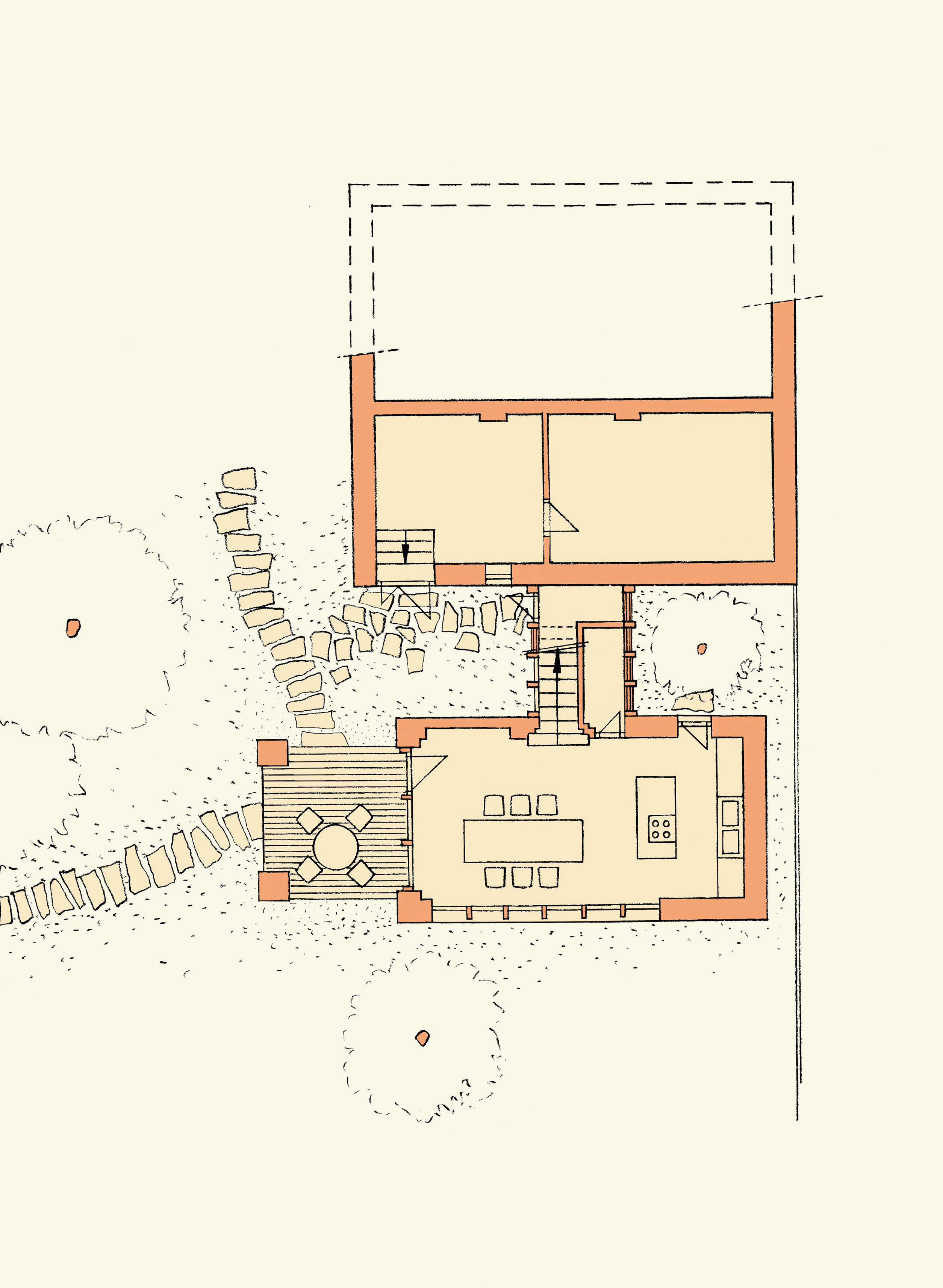 Alsó szint alaprajz