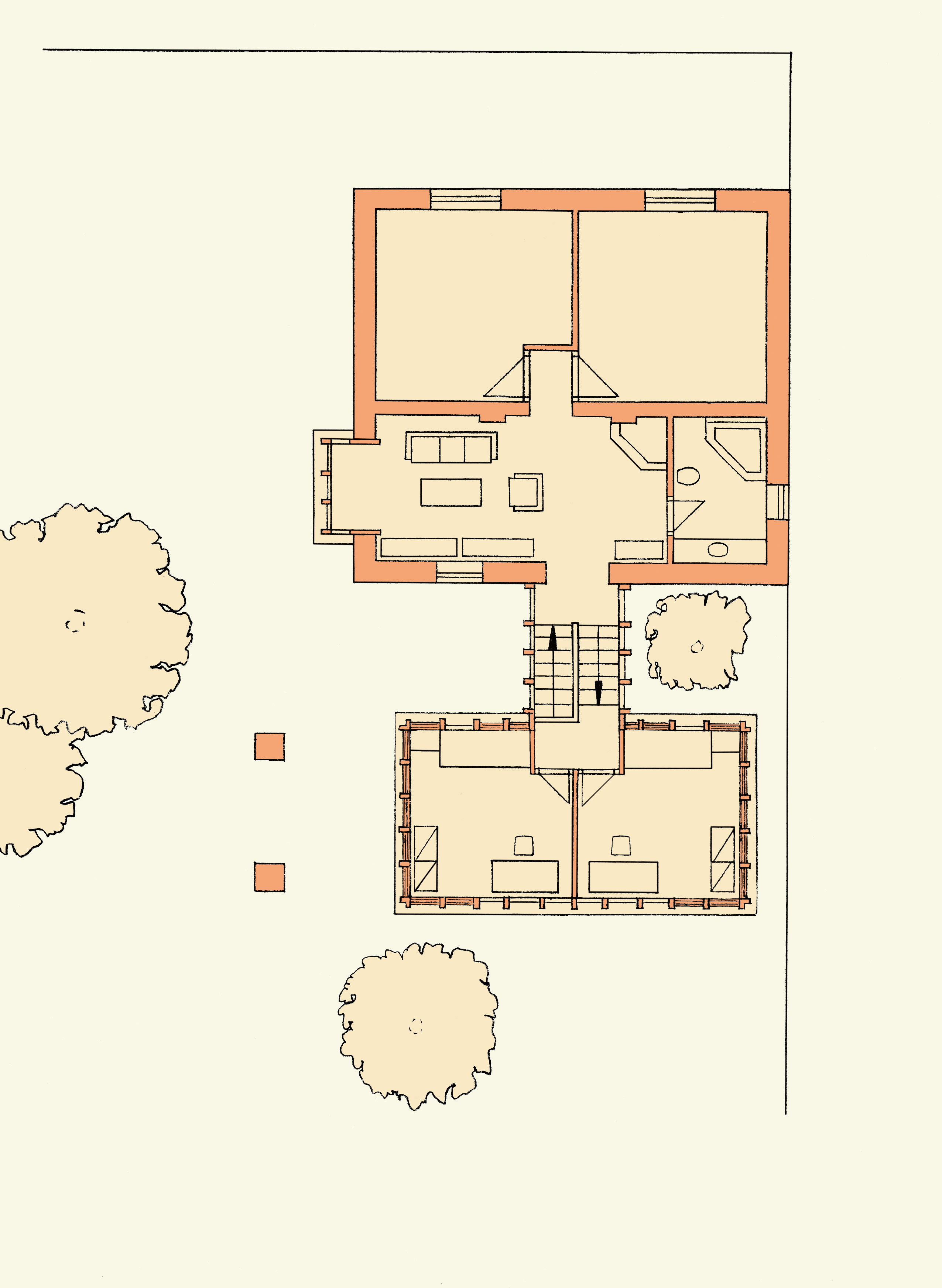 Felső szint alaprajz